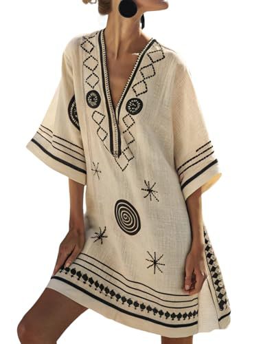 Women's Striped Floral Print Midi Dress Deep V-Neck Sleeveless Slim Fit