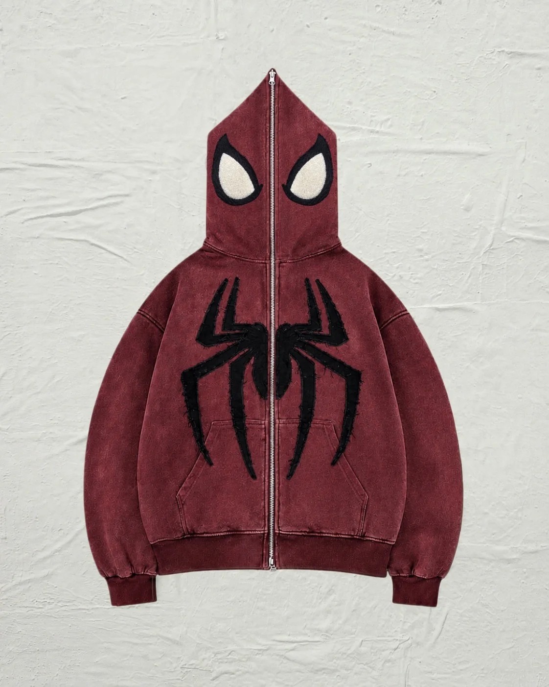 Spider Graphic Loose Zip-Up Hoodie Unisex