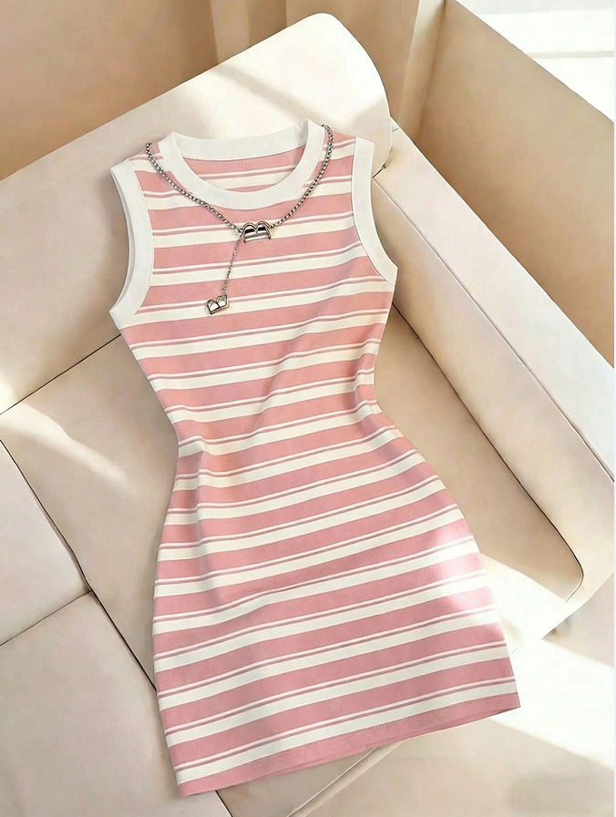 Women's Sleeveless Bodycon Dress Slimming A-Line Midi