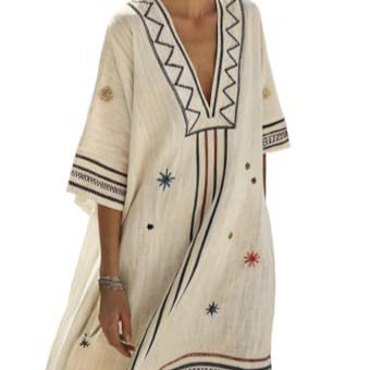 Women's Striped Floral Print Midi Dress Deep V-Neck Sleeveless Slim Fit