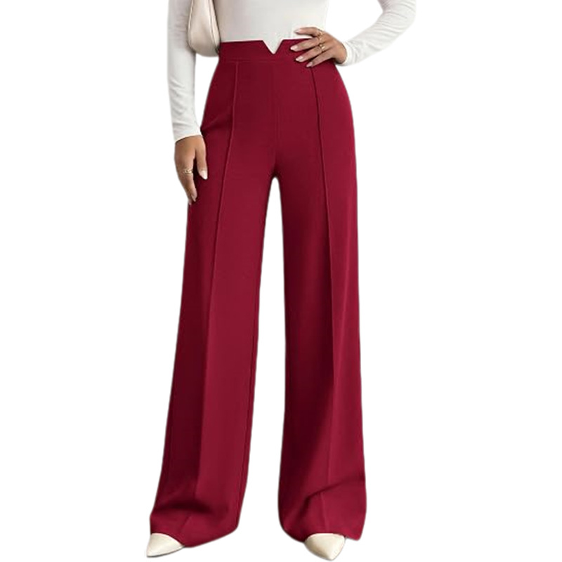 High-Waist Straight-Leg Wide-Leg Dress Pants for Women