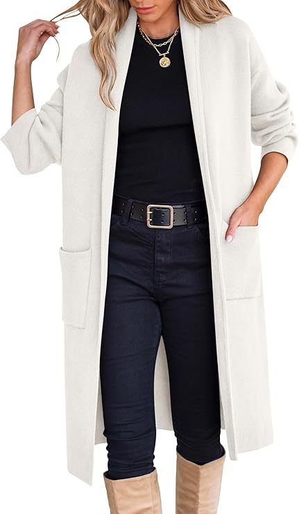 Women's Long Open-Front Cardigan Sweater Coat