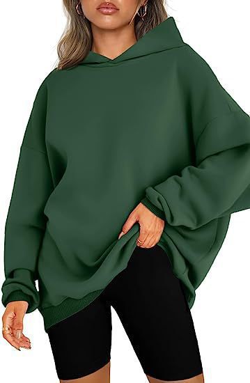 Women's Oversized Fleece-Lined Hooded Pullover Sweatshirt