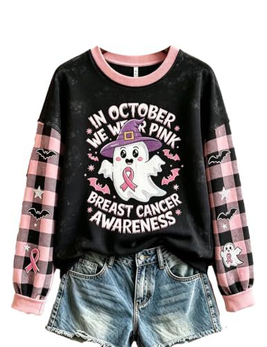 Women's Halloween Pumpkin Ribbon Print Casual Sweatshirt