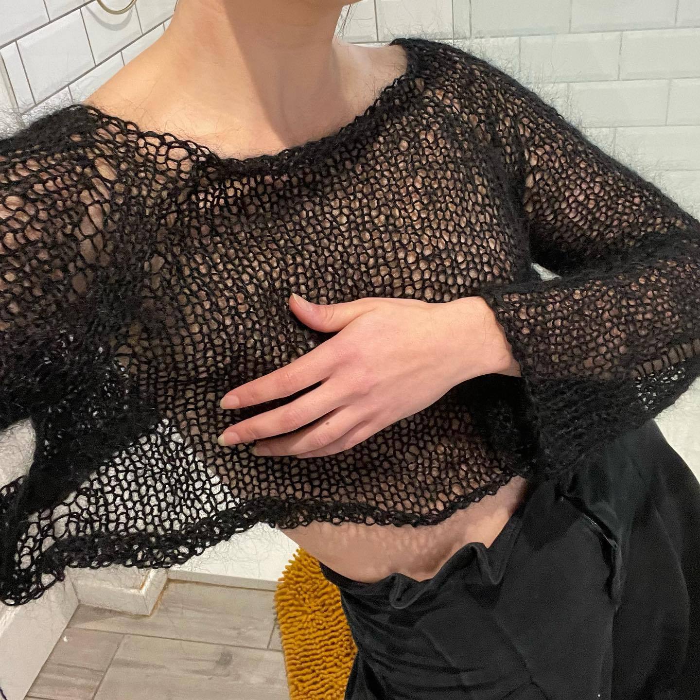 Women's Off-Shoulder Cutout Slimming Knit Sweater