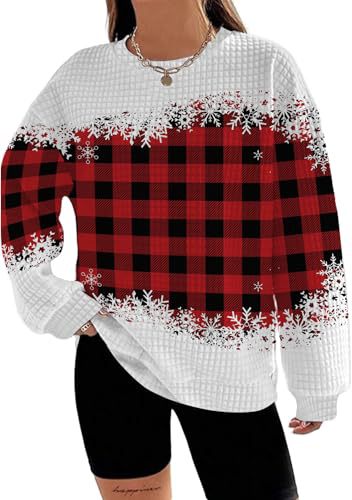 Women's Snowman Reindeer Heart Letter Print Crewneck Sweatshirt