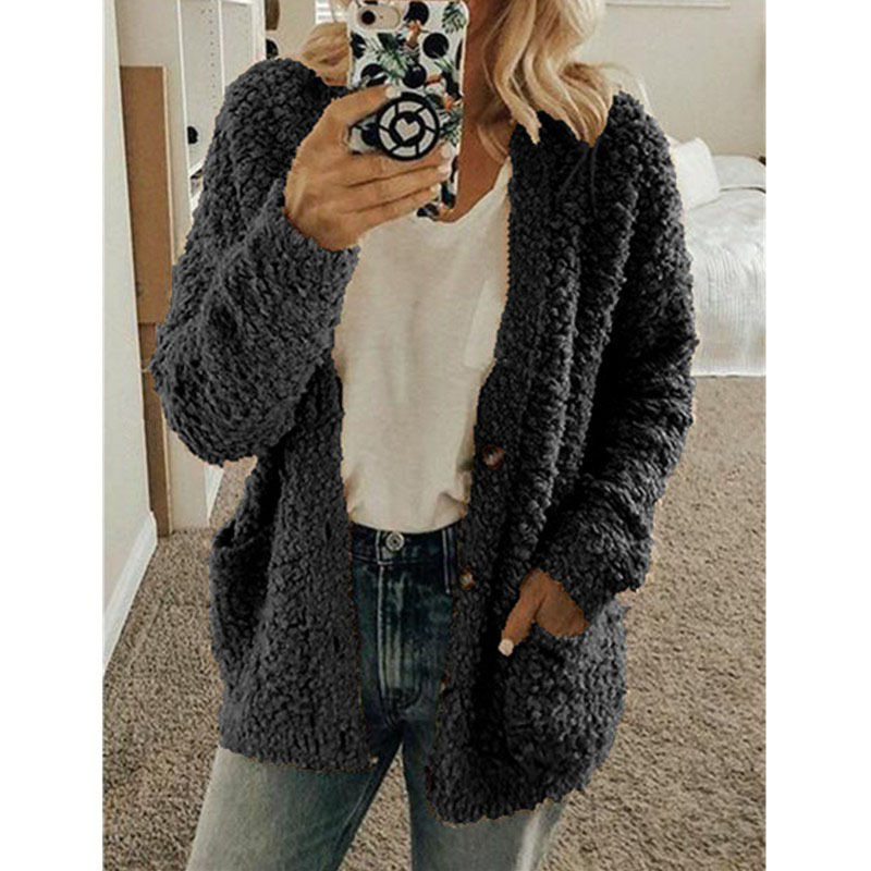 Women's Faux Shearling Coat Casual Loose Fit Plus Size