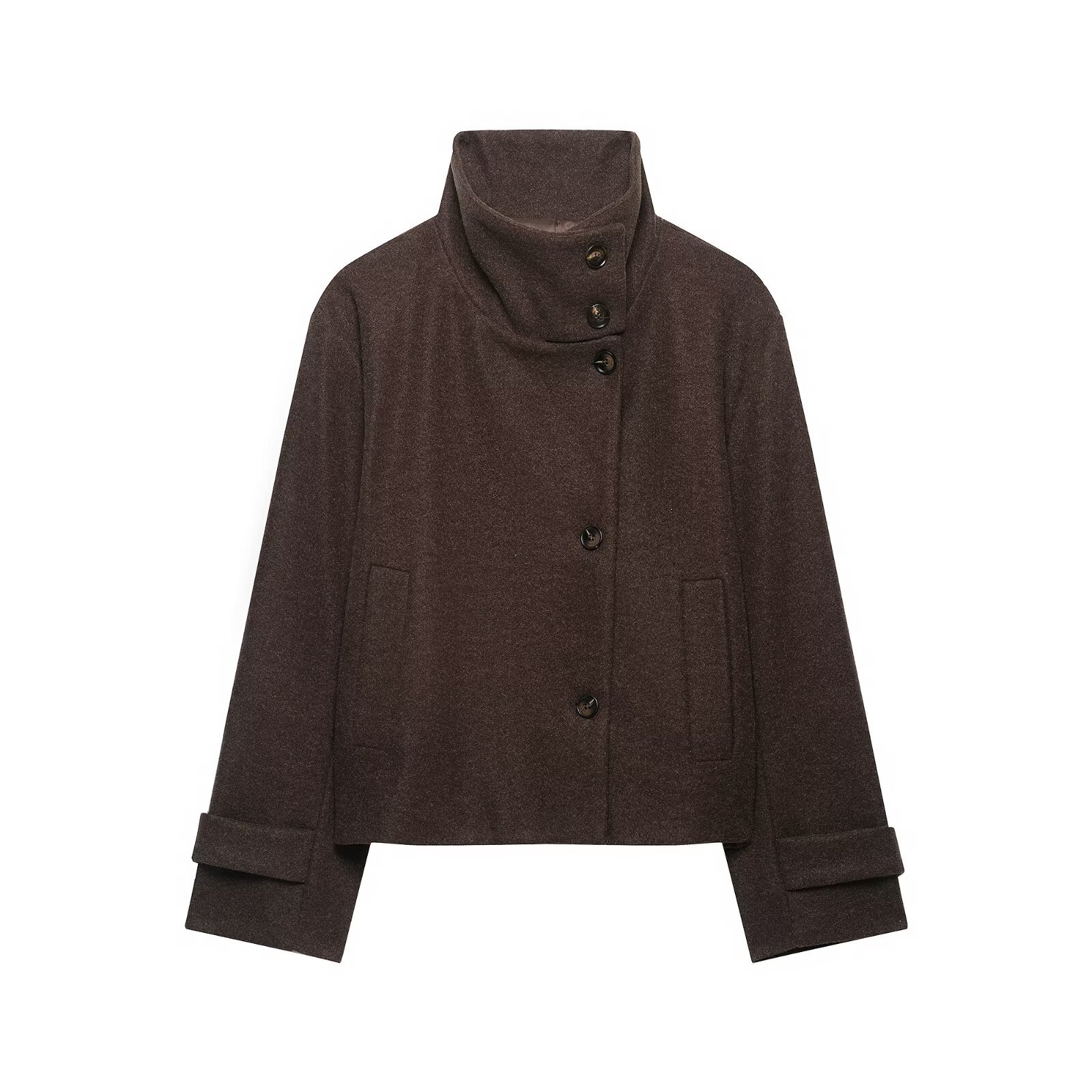 Women's Retro Cropped Stand Collar Jacket
