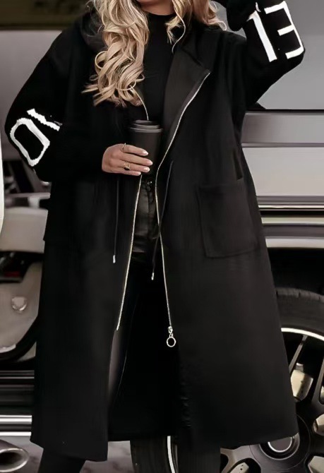 Women's Casual Hooded Long Spliced Coat