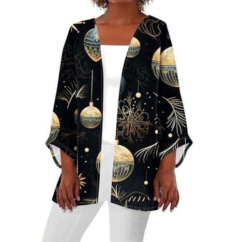Women's Snowflake Plaid Sphere Print Long Trench Coat