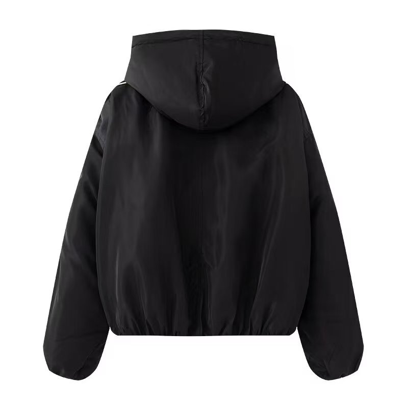 Women's Casual Bomber Jacket Long Sleeve Zip-Up