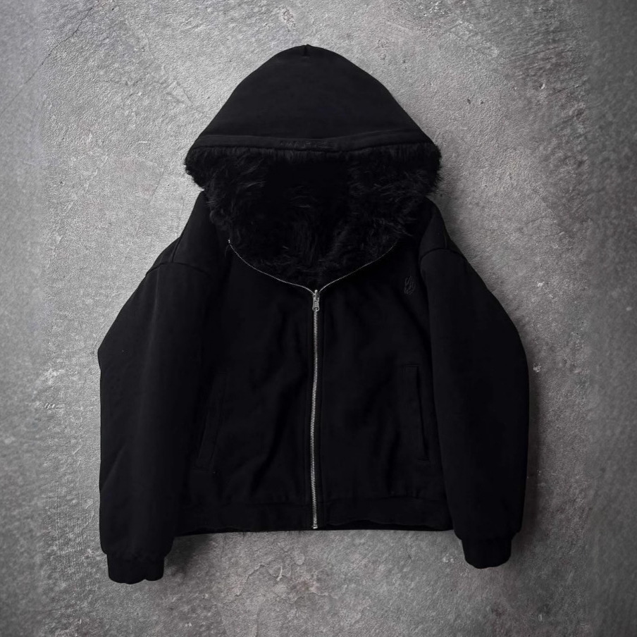Reversible Hooded Zip Fleece Cardigan Unisex