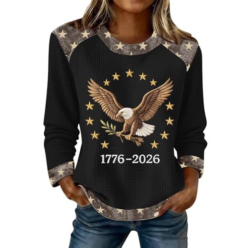 Women's Eagle Letter Print Crewneck Sweatshirt