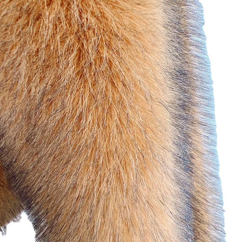 Faux Fur Hooded Mid-Length Coat