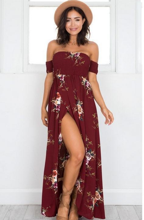 Elegant Slimming Summer Midi Dress with Sweetheart Neckline and Puff Sleeves