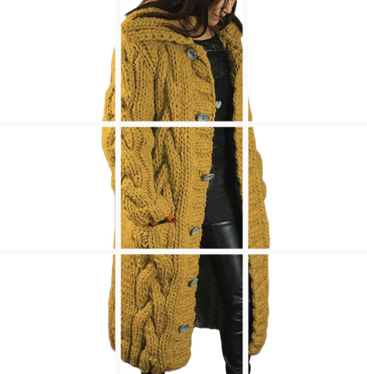 Women's Plus Size Open Front Cardigan Sweater with Pockets