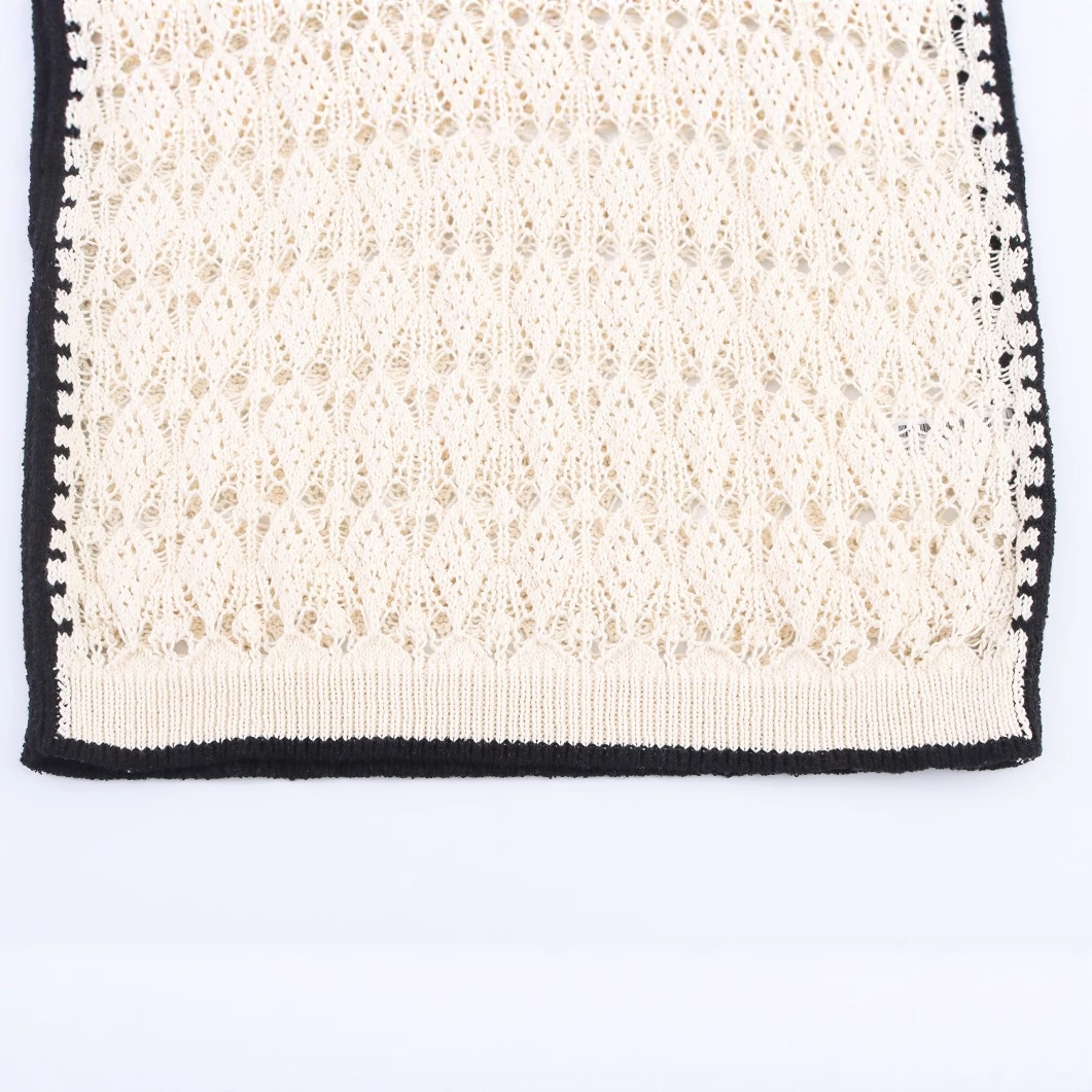 Jacquard Mesh Knit Tank Top