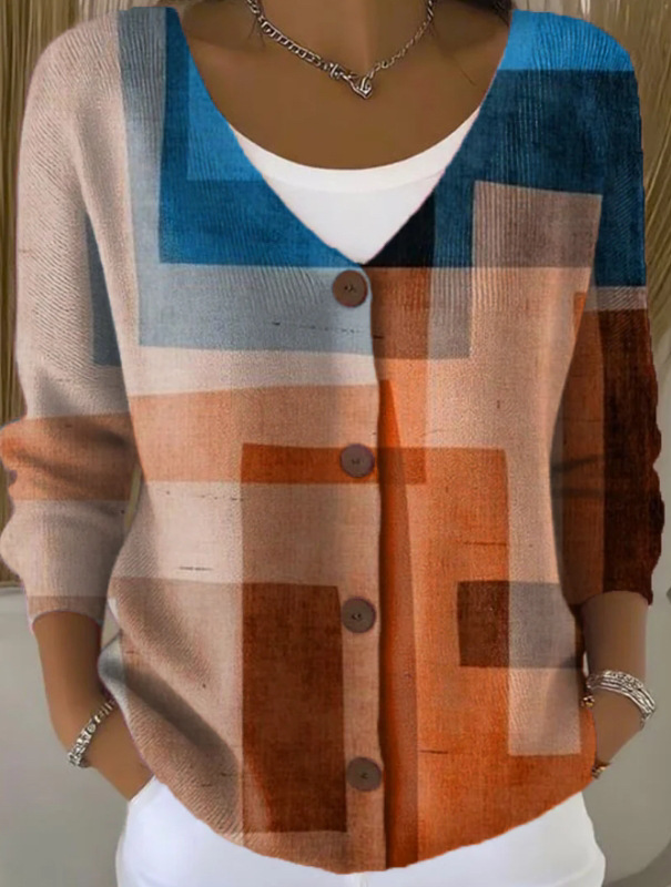Casual Long-Sleeve Open-Front Cardigan Sweater