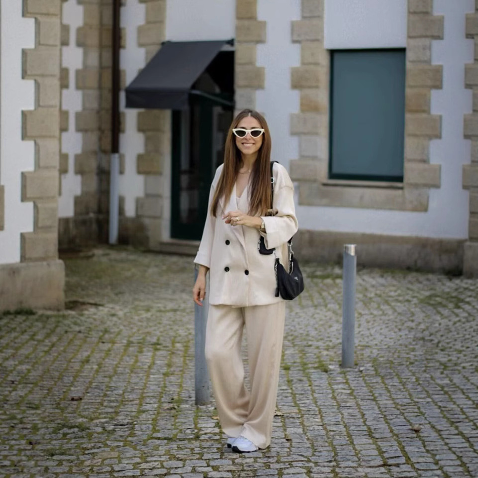 Women's Double-Breasted Blazer & Pants Set