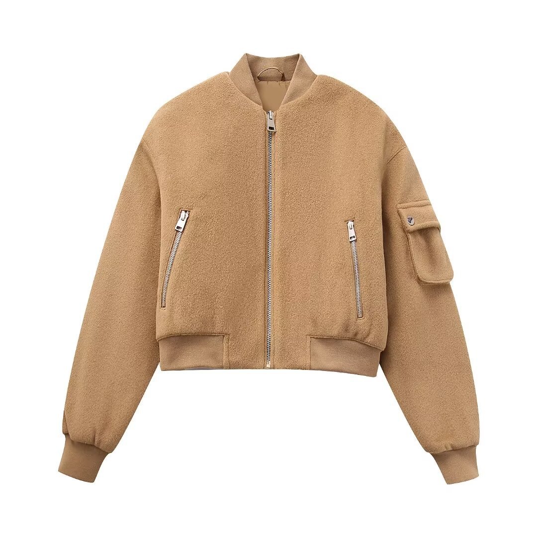 Women's Cropped Long-Sleeve Zip Jacket