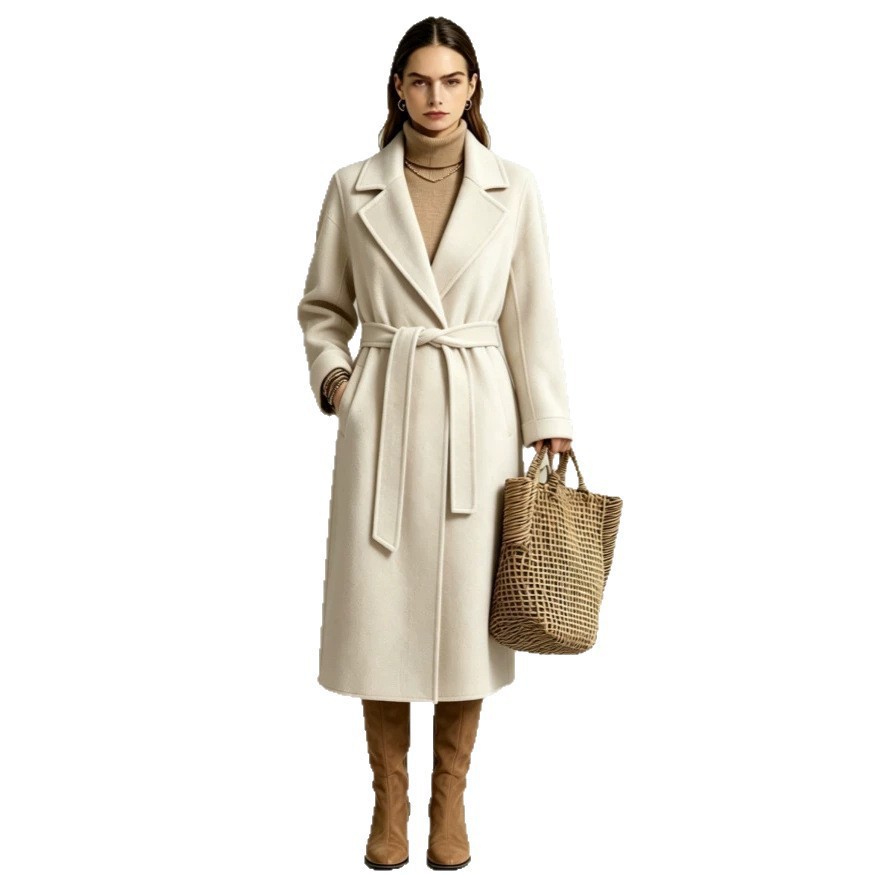 Women's Long Lapel Coat Casual Commuter Solid Color Loose Fit