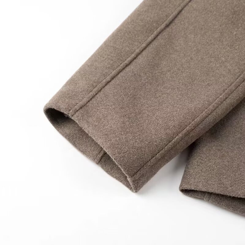 Women's Loose V-Neck Wool-Blend Coat