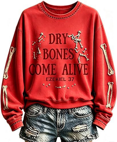 Bone Letter Print Crewneck Long Sleeve Pullover Sweatshirt