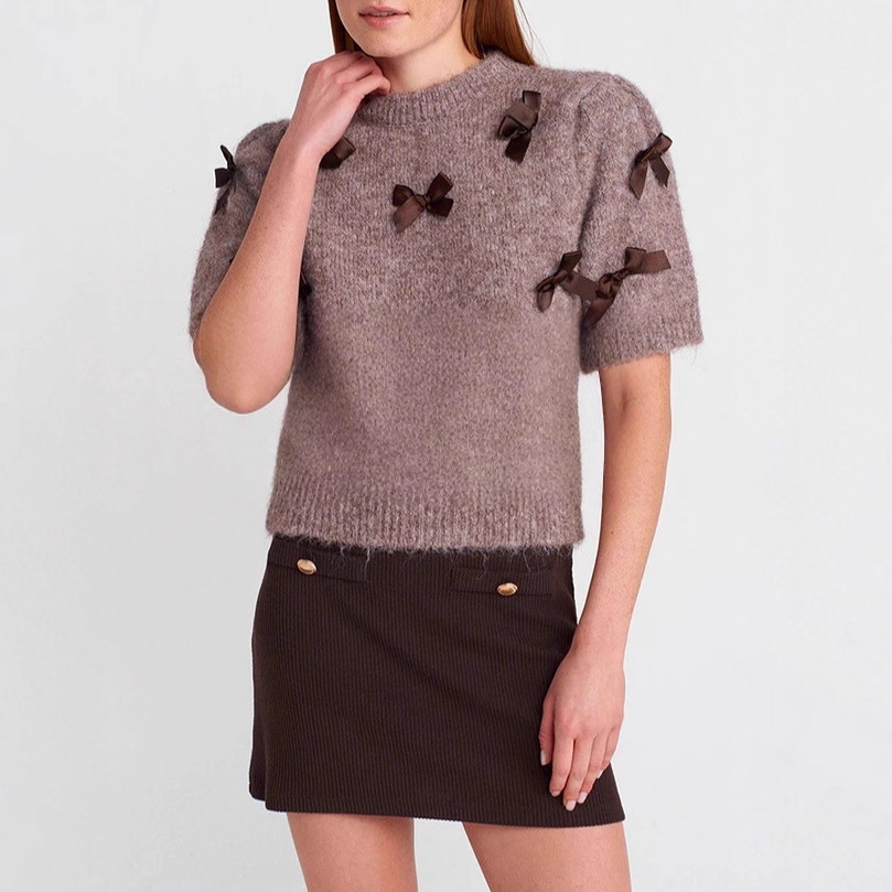 Women's Solid Color Mid-Long Sleeve Pullover Top