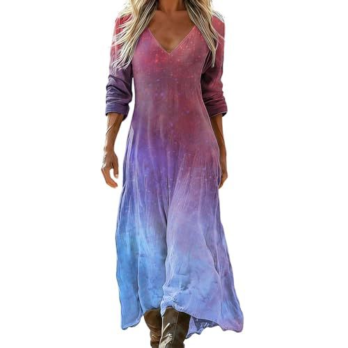 Women's Gradient Star American Flag Print Ruched Midi Dress