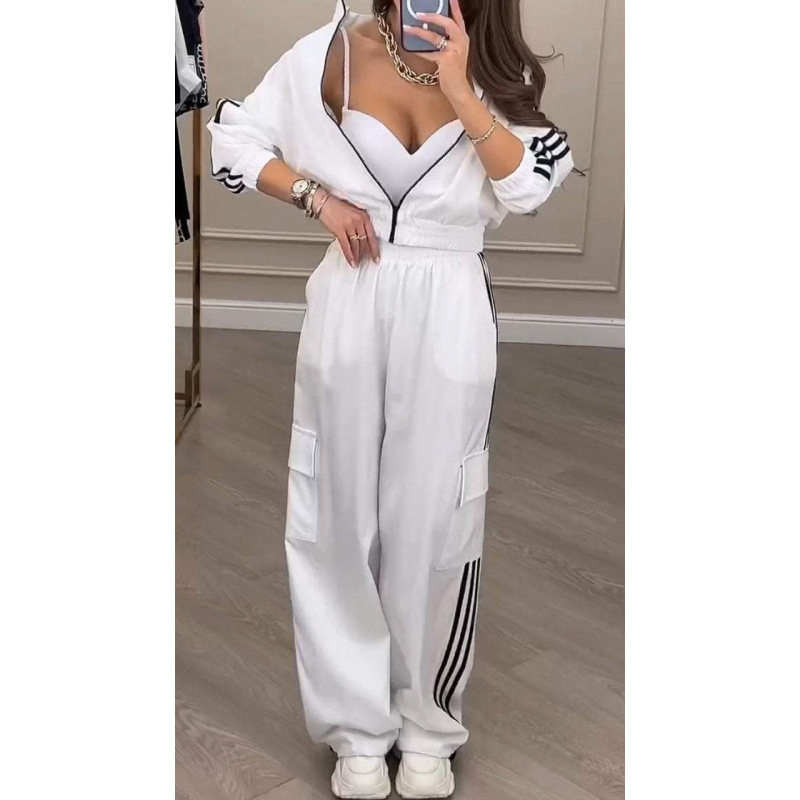 Women's Urban Style Polyester Long Sleeve Pants Casual Set