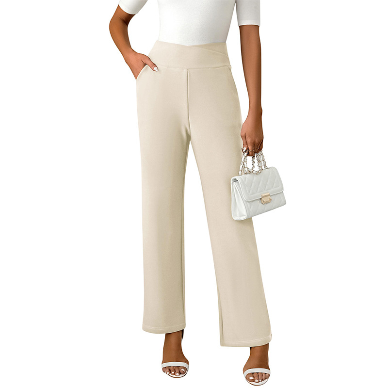 Women's High Waist Straight Leg Stretch Flare Pants
