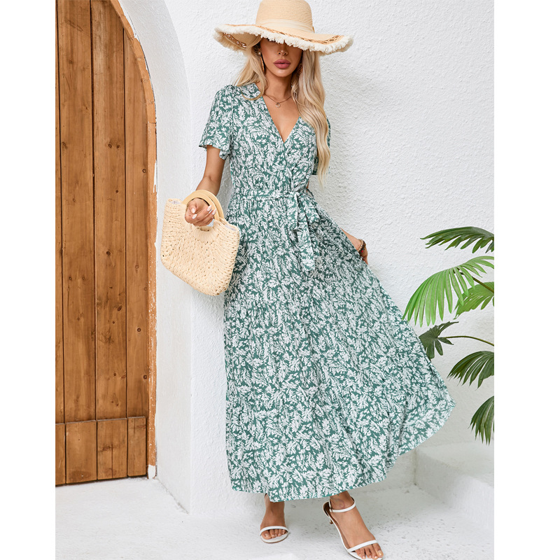 Women's One-Shoulder Faux Suede Maxi Dress with Flutter Sleeves
