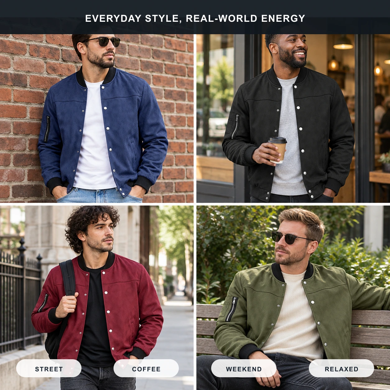 Everyday bomber jacket styling gallery