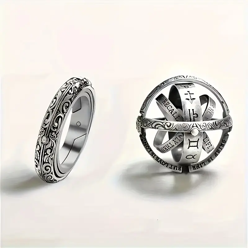 Rotating Astronomical Globe Finger Ring