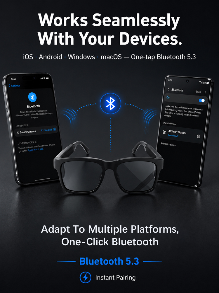 🔥👓AI Smart Glasses: 100% Offline Translation Zoom & Explore Smarter