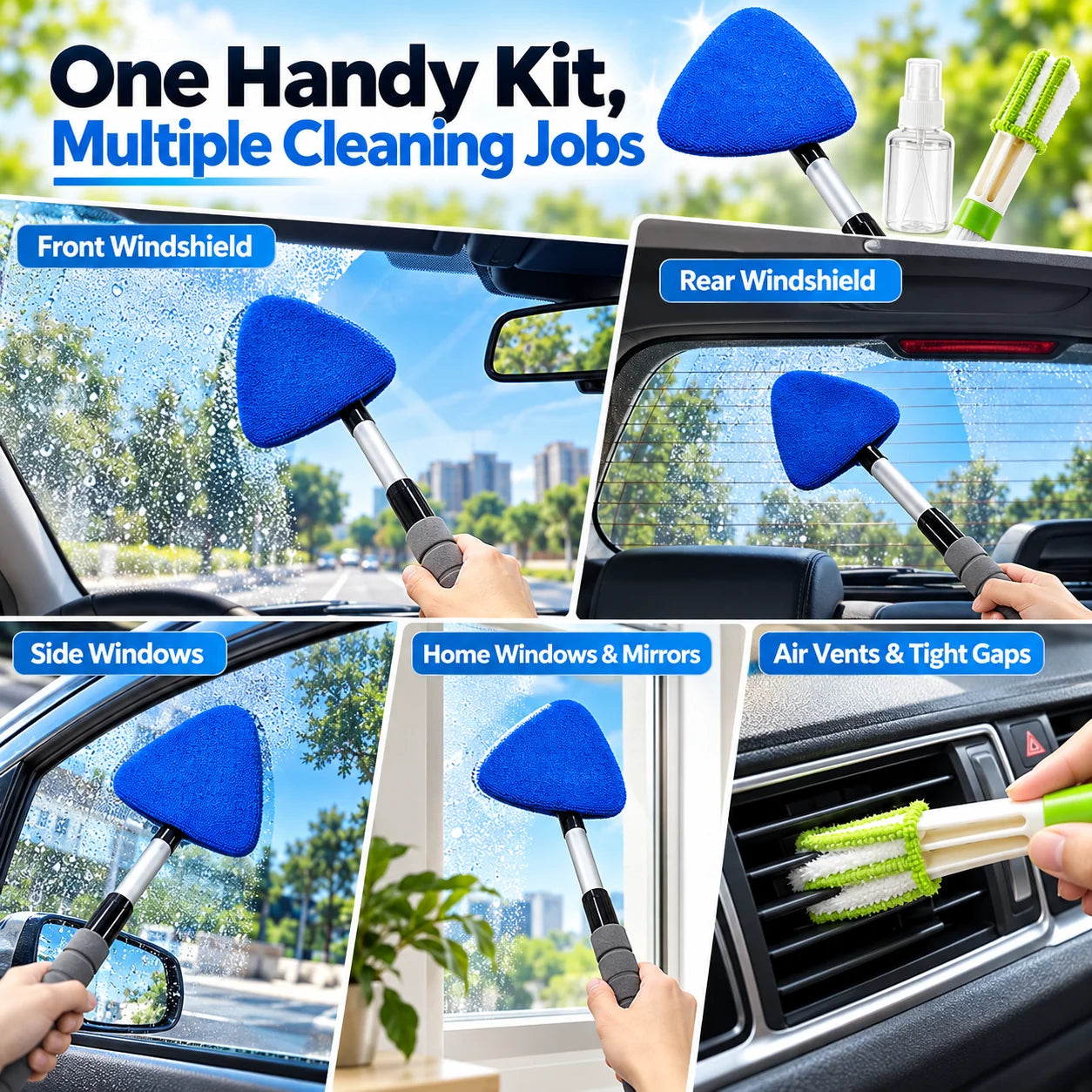🔥 Extendable Windshield Cleaning Kit