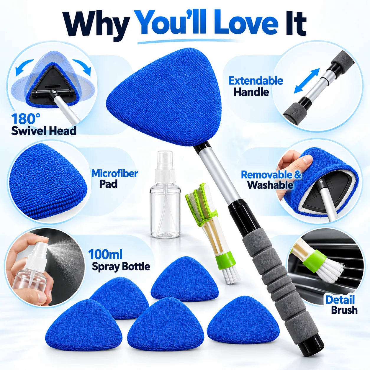 🔥 Extendable Windshield Cleaning Kit