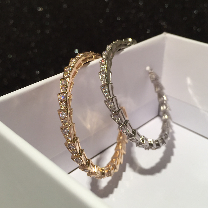 ✨Best Gift🎁Large Hoop | Gold Chain Hoop Earrings