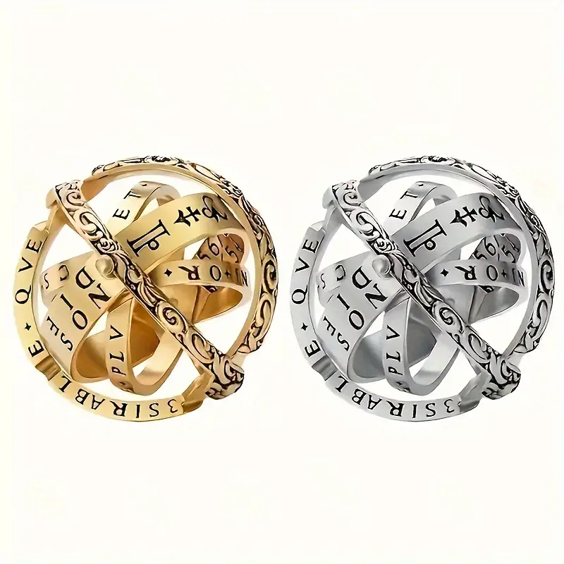 Rotating Astronomical Globe Finger Ring