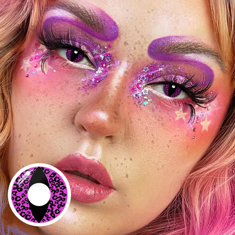 【Halloween&Cosplay】Cat Eye Leopard Purple