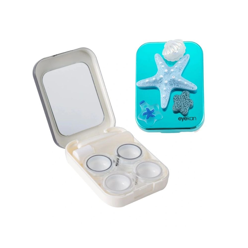 2 Pair Blue Shell Contact Lens Case