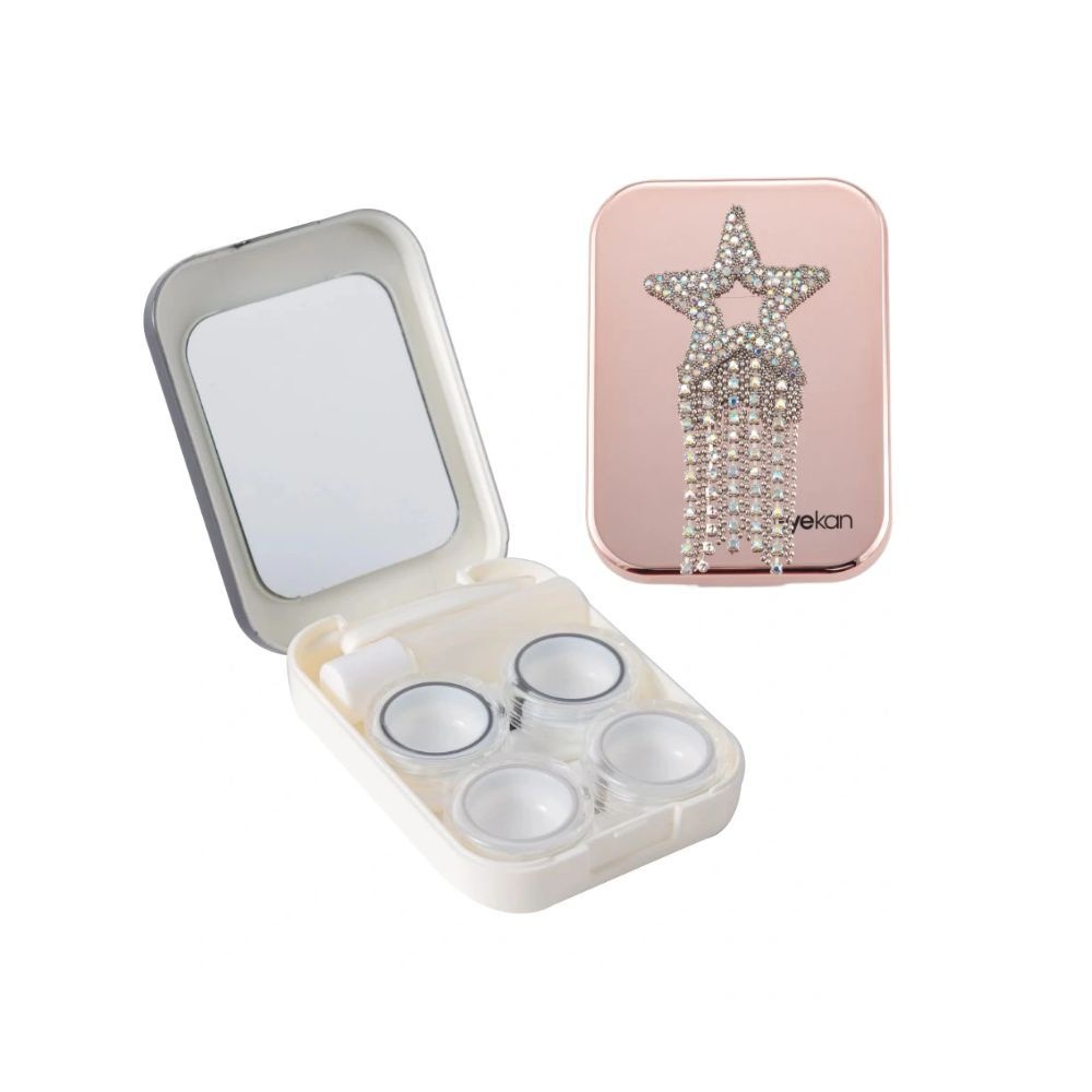 2 Pair Pink Meteor Contact Lens Case