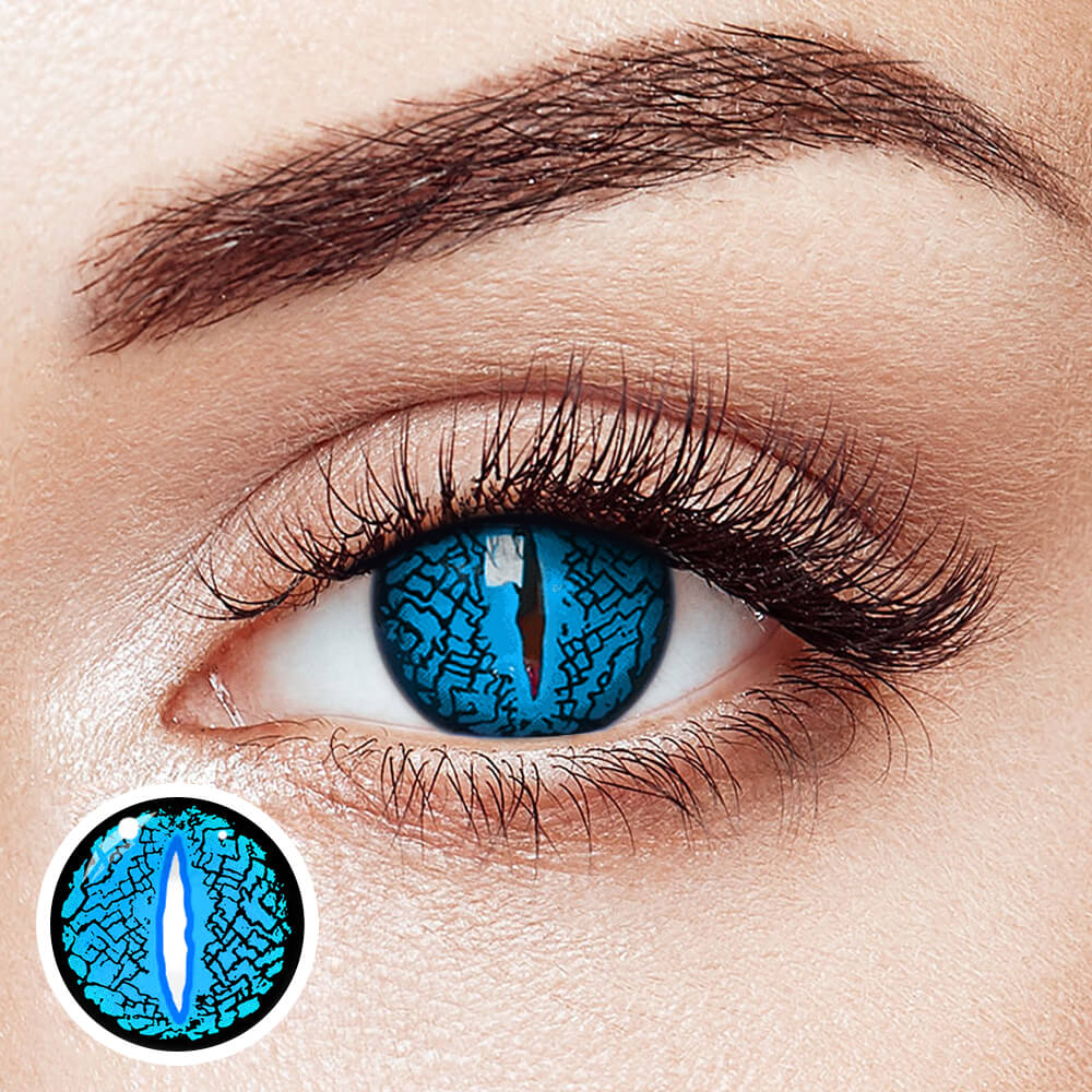 【Halloween&Cosplay】Lizard Eye Aqua Blue