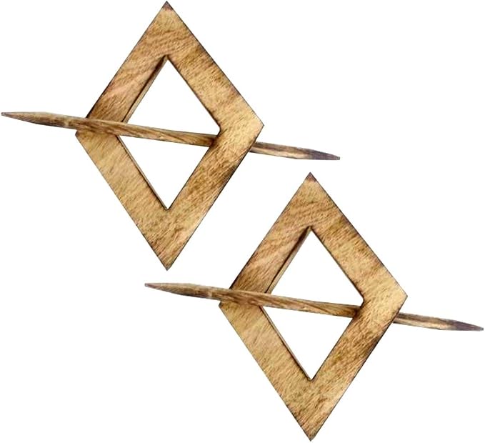 Flying Kite Handcrafted Wooden Curtain Holdbacks with Pin (Pair)