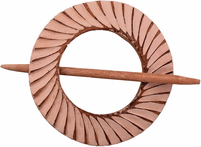 Mystic Spiral Artisan Wooden Curtain Tieback Rings (Pair)