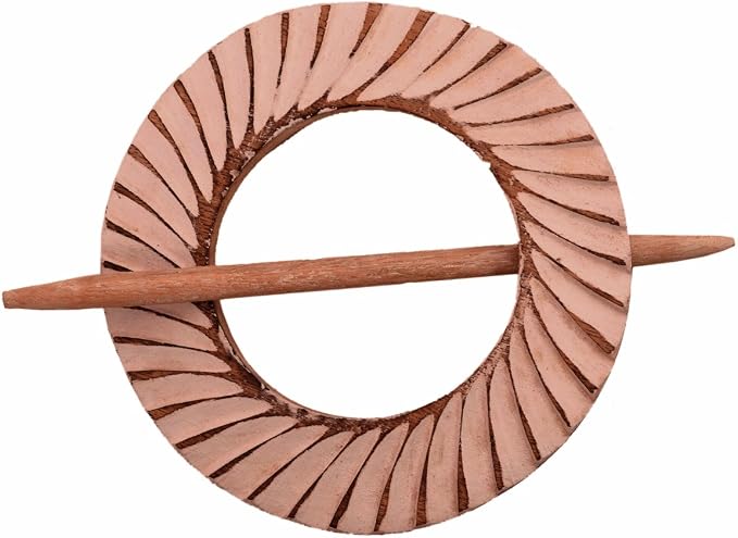 Mystic Spiral Artisan Wooden Curtain Tieback Rings (Pair)