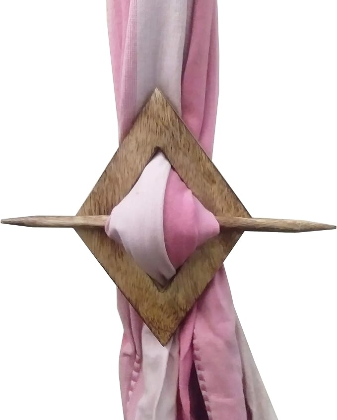 Flying Kite Handcrafted Wooden Curtain Holdbacks with Pin (Pair)