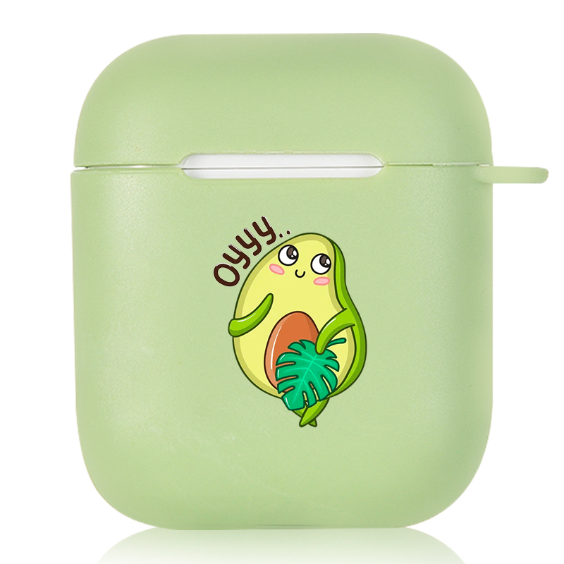 Cute Avocado Candy Color AirPods AirPods Pro Soft Silicone Case