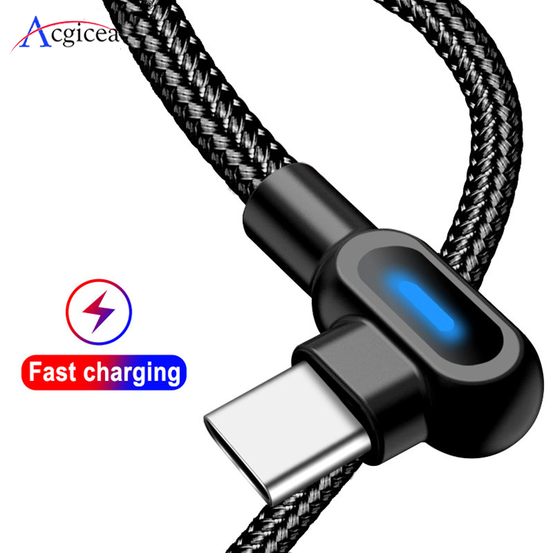 Type-C to USB Right Angle Cable