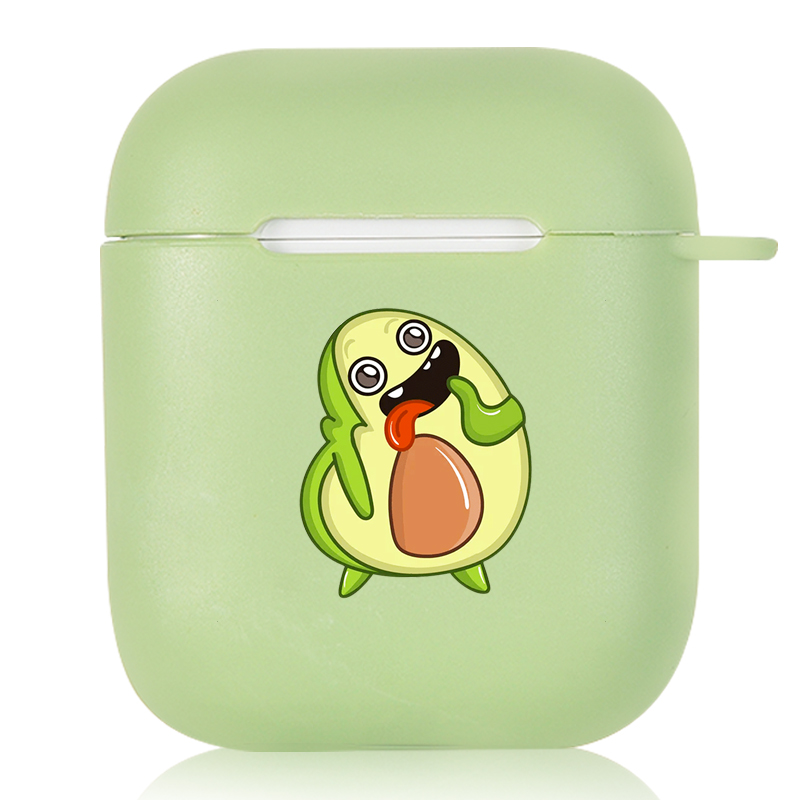 Cute Avocado Candy Color AirPods AirPods Pro Soft Silicone Case